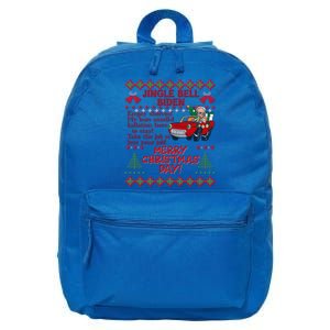 Jingle Joe Biden Xmas Carol Trump Ugly Christmas Sweater Gift 16 in Basic Backpack