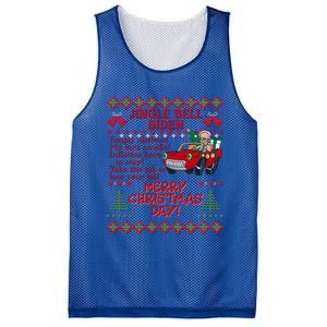 Jingle Joe Biden Xmas Carol Trump Ugly Christmas Sweater Gift Mesh Reversible Basketball Jersey Tank