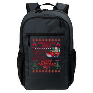 Jingle Joe Biden Xmas Carol Trump Ugly Christmas Sweater Gift Daily Commute Backpack