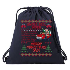 Jingle Joe Biden Xmas Carol Trump Ugly Christmas Sweater Gift Drawstring Bag