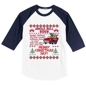 Jingle Joe Biden Xmas Carol Trump Ugly Christmas Sweater Gift Baseball Sleeve Shirt