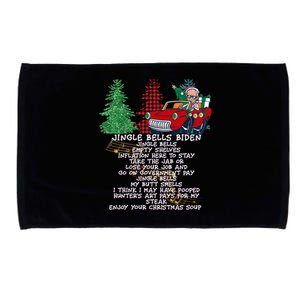 Jingle Joe Biden Xmas Carol Trump Ugly Christmas Sweater Gift Microfiber Hand Towel