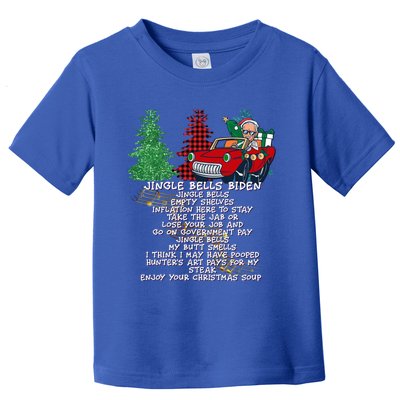 Jingle Joe Biden Xmas Carol Trump Ugly Christmas Sweater Gift Toddler T-Shirt