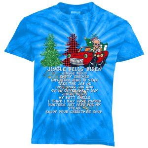 Jingle Joe Biden Xmas Carol Trump Ugly Christmas Sweater Gift Kids Tie-Dye T-Shirt