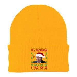 Jingle Joe Biden Xmas Carol Trump Ugly Christmas Sweater Gift Knit Cap Winter Beanie