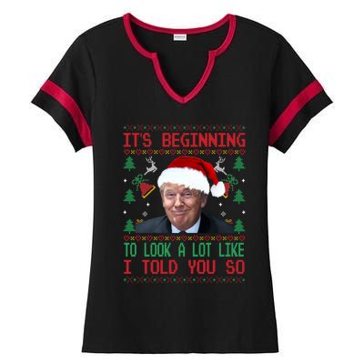 Jingle Joe Biden Xmas Carol Trump Ugly Christmas Sweater Gift Ladies Halftime Notch Neck Tee