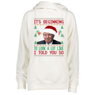 Jingle Joe Biden Xmas Carol Trump Ugly Christmas Sweater Gift Womens Funnel Neck Pullover Hood