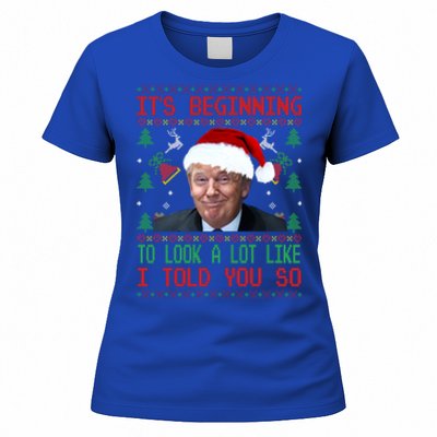 Jingle Joe Biden Xmas Carol Trump Ugly Christmas Sweater Gift Women's T-Shirt