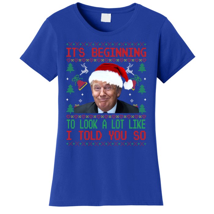 Jingle Joe Biden Xmas Carol Trump Ugly Christmas Sweater Gift Women's T-Shirt