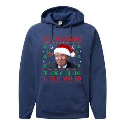 Jingle Joe Biden Xmas Carol Trump Ugly Christmas Sweater Gift Performance Fleece Hoodie