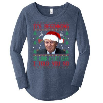 Jingle Joe Biden Xmas Carol Trump Ugly Christmas Sweater Gift Women's Perfect Tri Tunic Long Sleeve Shirt