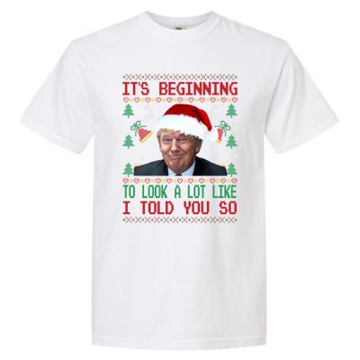 Jingle Joe Biden Xmas Carol Trump Ugly Christmas Sweater Gift Garment-Dyed Heavyweight T-Shirt