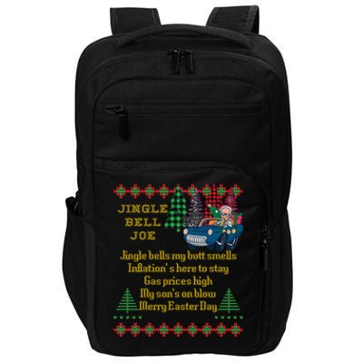 Jingle Joe Biden Xmas Carol Trump Ugly Christmas Sweater Great Gift Impact Tech Backpack