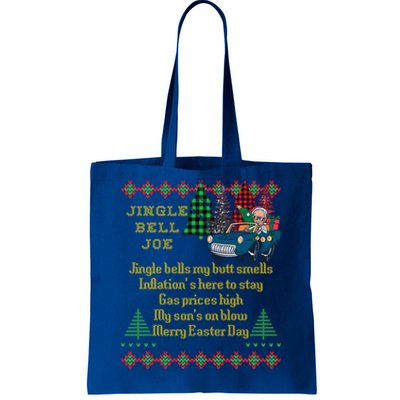 Jingle Joe Biden Xmas Carol Trump Ugly Christmas Sweater Great Gift Tote Bag