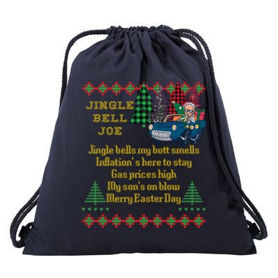 Jingle Joe Biden Xmas Carol Trump Ugly Christmas Sweater Great Gift Drawstring Bag