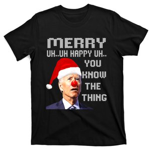 Jingle Joe Biden Funny Santa Trump Ugly Christmas Sweater T-Shirt