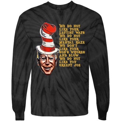 Jingle Joe Biden Xmas Rhyme Trump Fun Ugly Christmas Sweater Tie-Dye Long Sleeve Shirt