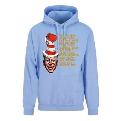 Jingle Joe Biden Xmas Rhyme Trump Fun Ugly Christmas Sweater Unisex Surf Hoodie