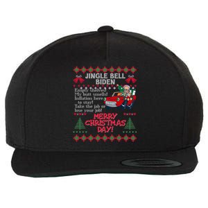 Jingle Joe Biden Xmas Carol Trump Ugly Christmas Sweater Meaningful Gift Wool Snapback Cap