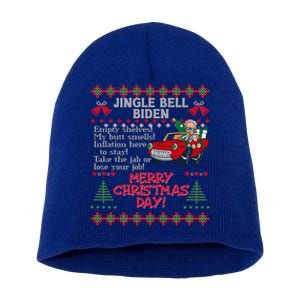 Jingle Joe Biden Xmas Carol Trump Ugly Christmas Sweater Meaningful Gift Short Acrylic Beanie