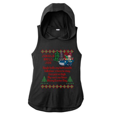 Jingle Joe Biden Xmas Carol Trump Ugly Christmas Sweater Gift Ladies PosiCharge Tri-Blend Wicking Draft Hoodie Tank