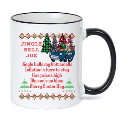 Jingle Joe Biden Xmas Carol Trump Ugly Christmas Sweater Gift 11oz Black Color Changing Mug