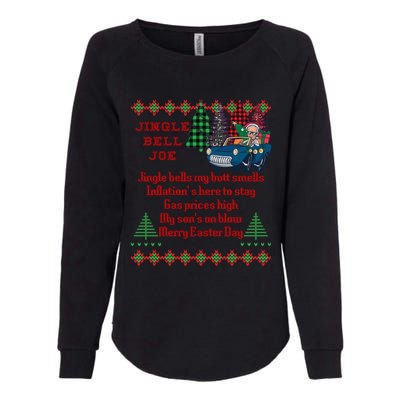 Jingle Joe Biden Xmas Carol Trump Ugly Christmas Sweater Gift Womens California Wash Sweatshirt