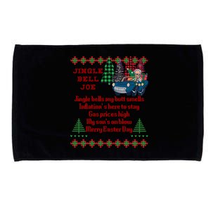 Jingle Joe Biden Xmas Carol Trump Ugly Christmas Sweater Gift Microfiber Hand Towel