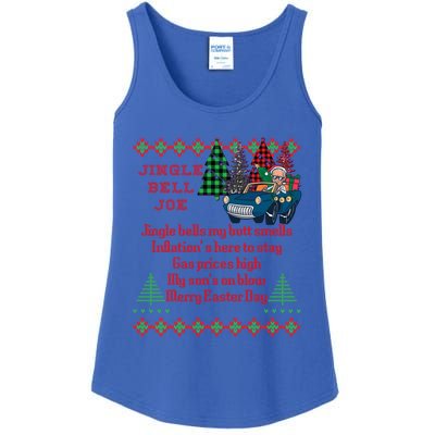 Jingle Joe Biden Xmas Carol Trump Ugly Christmas Sweater Gift Ladies Essential Tank