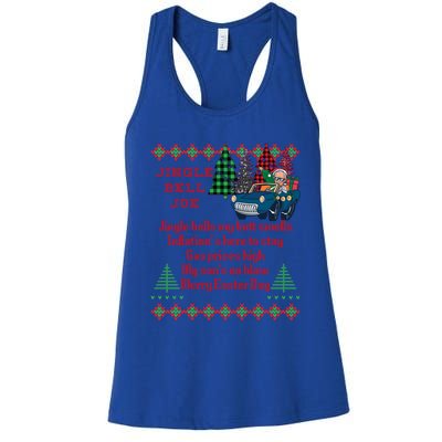 Jingle Joe Biden Xmas Carol Trump Ugly Christmas Sweater Gift Women's Racerback Tank