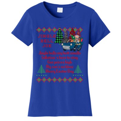 Jingle Joe Biden Xmas Carol Trump Ugly Christmas Sweater Gift Women's T-Shirt