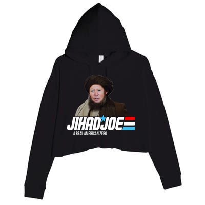 Jhad Joe Biden A Real American Hero Funny Crop Fleece Hoodie