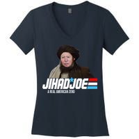 Jhad Joe Biden A Real American Hero Funny Women's V-Neck T-Shirt