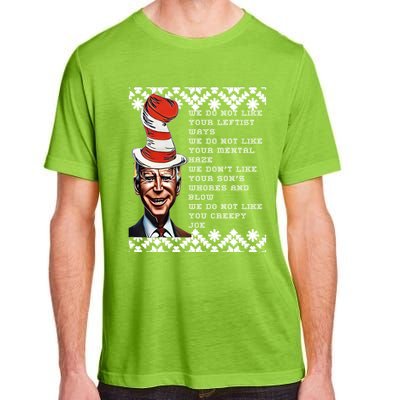 Jingle Joe Biden Xmas Rhyme Trump 1 Ugly Christmas Sweater Gift Adult ChromaSoft Performance T-Shirt