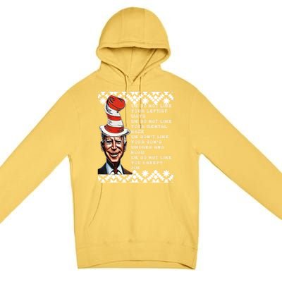 Jingle Joe Biden Xmas Rhyme Trump 1 Ugly Christmas Sweater Gift Premium Pullover Hoodie