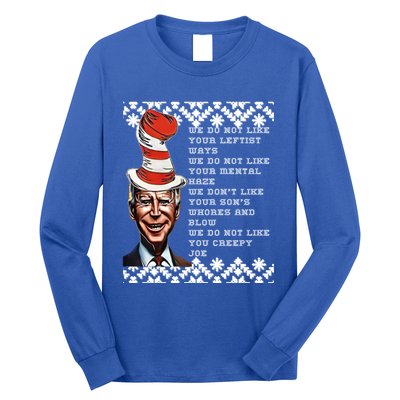 Jingle Joe Biden Xmas Rhyme Trump 1 Ugly Christmas Sweater Gift Long Sleeve Shirt