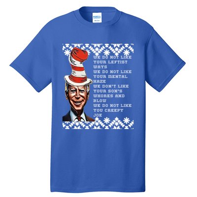 Jingle Joe Biden Xmas Rhyme Trump 1 Ugly Christmas Sweater Gift Tall T-Shirt