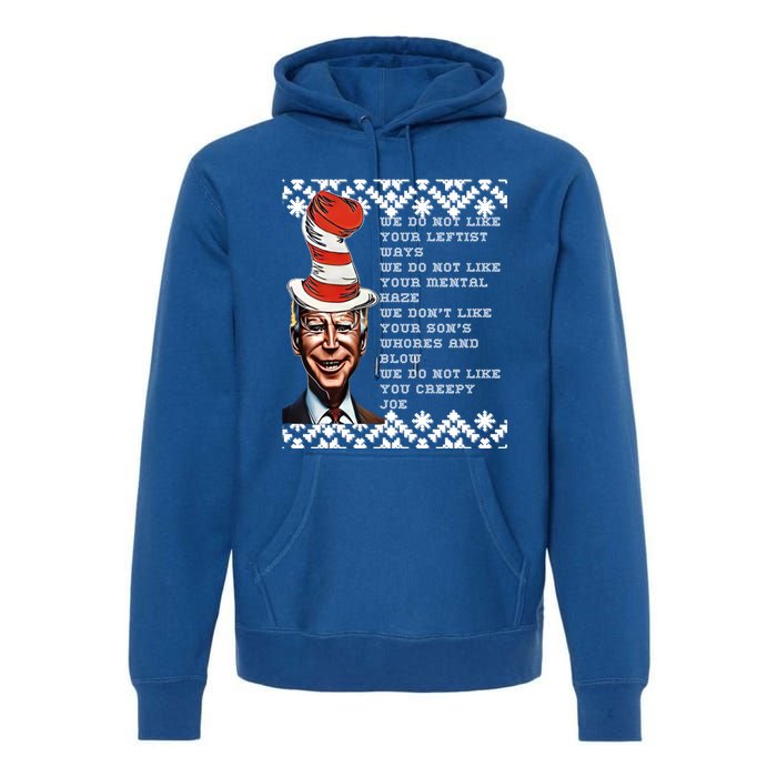 Jingle Joe Biden Xmas Rhyme Trump 1 Ugly Christmas Sweater Gift Premium Hoodie