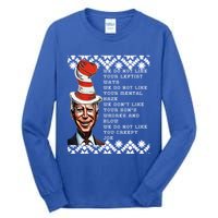 Jingle Joe Biden Xmas Rhyme Trump 1 Ugly Christmas Sweater Gift Tall Long Sleeve T-Shirt