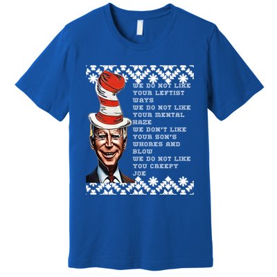 Jingle Joe Biden Xmas Rhyme Trump 1 Ugly Christmas Sweater Gift Premium T-Shirt