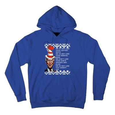 Jingle Joe Biden Xmas Rhyme Trump 1 Ugly Christmas Sweater Gift Tall Hoodie