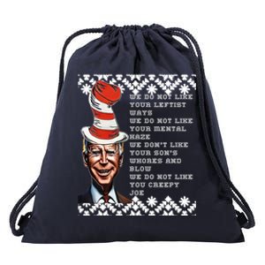 Jingle Joe Biden Xmas Rhyme Trump 1 Ugly Christmas Sweater Gift Drawstring Bag