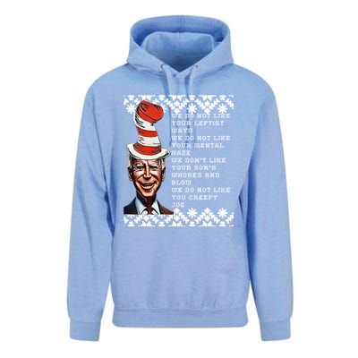 Jingle Joe Biden Xmas Rhyme Trump 1 Ugly Christmas Sweater Gift Unisex Surf Hoodie