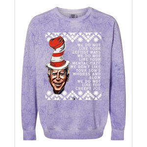 Jingle Joe Biden Xmas Rhyme Trump 12 Ugly Christmas Sweater Gift Colorblast Crewneck Sweatshirt