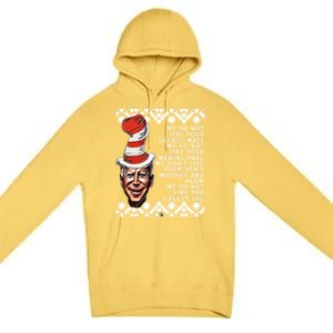 Jingle Joe Biden Xmas Rhyme Trump 12 Ugly Christmas Sweater Gift Premium Pullover Hoodie