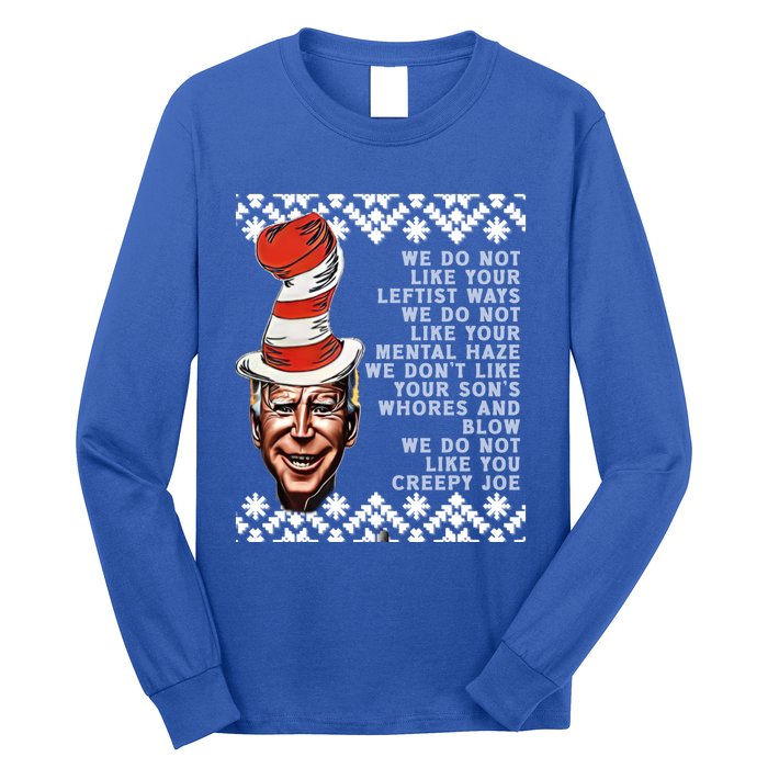 Jingle Joe Biden Xmas Rhyme Trump 12 Ugly Christmas Sweater Gift Long Sleeve Shirt