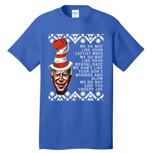 Jingle Joe Biden Xmas Rhyme Trump 12 Ugly Christmas Sweater Gift Tall T-Shirt