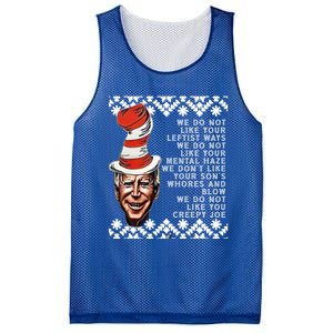 Jingle Joe Biden Xmas Rhyme Trump 12 Ugly Christmas Sweater Gift Mesh Reversible Basketball Jersey Tank