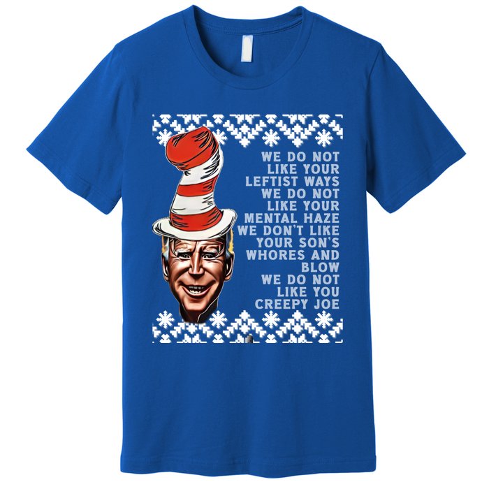 Jingle Joe Biden Xmas Rhyme Trump 12 Ugly Christmas Sweater Gift Premium T-Shirt