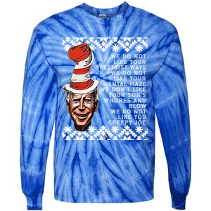 Jingle Joe Biden Xmas Rhyme Trump 12 Ugly Christmas Sweater Gift Tie-Dye Long Sleeve Shirt